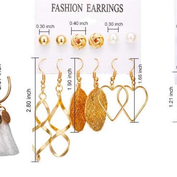 NWT Set of 6 Earrings - Picture 3 of 3